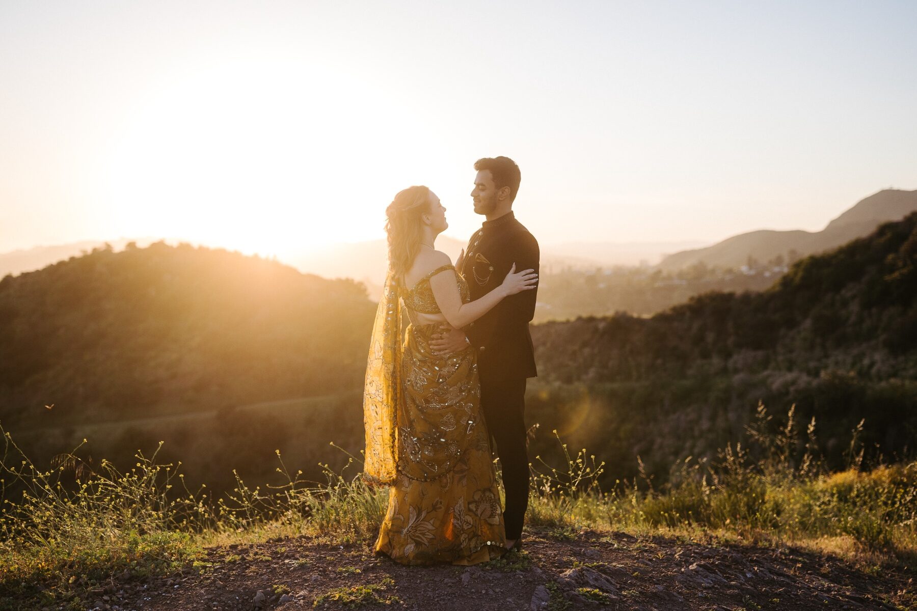 Alex and Saahas at golden hour